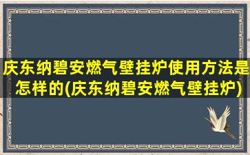 庆东纳碧安燃气壁挂炉使用方法是怎样的(庆东纳碧安燃气壁挂炉)