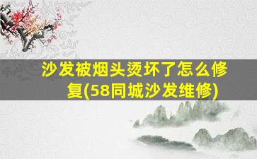 沙发被烟头烫坏了怎么修复(58同城沙发维修)