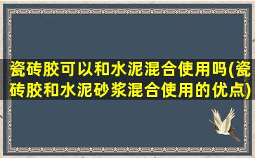 瓷砖胶可以和水泥混合使用吗(瓷砖胶和水泥砂浆混合使用的优点)
