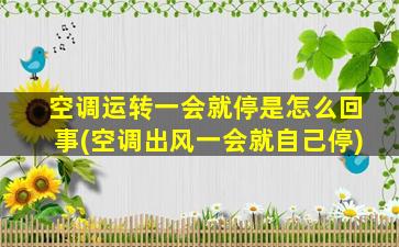 空调运转一会就停是怎么回事(空调出风一会就自己停)