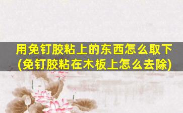 用免钉胶粘上的东西怎么取下(免钉胶粘在木板上怎么去除)