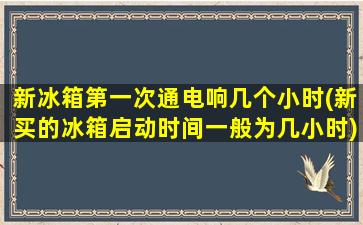 新冰箱第一次通电响几个小时(新买的冰箱启动时间一般为几小时)