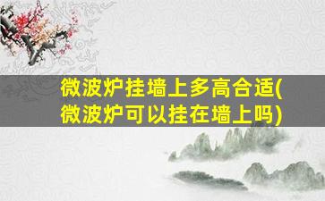 微波炉挂墙上多高合适(微波炉可以挂在墙上吗)