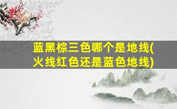 蓝黑棕三色哪个是地线(火线红色还是蓝色地线)