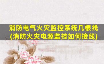 消防电气火灾监控系统几根线(消防火灾电源监控如何接线)