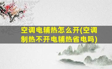 空调电辅热怎么开(空调制热不开电辅热省电吗)