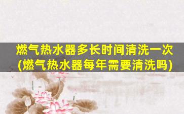 燃气热水器多长时间清洗一次(燃气热水器每年需要清洗吗)