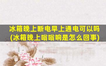 冰箱晚上断电早上通电可以吗(冰箱晚上嗡嗡响是怎么回事)