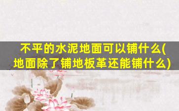 不平的水泥地面可以铺什么(地面除了铺地板革还能铺什么)