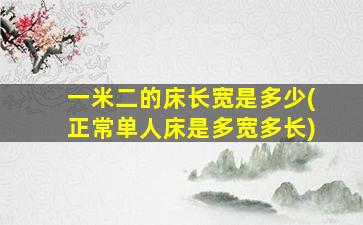 一米二的床长宽是多少(正常单人床是多宽多长)