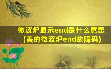 微波炉显示end是什么意思(美的微波炉end故障码)