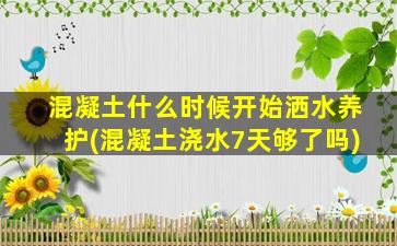 混凝土什么时候开始洒水养护(混凝土浇水7天够了吗)
