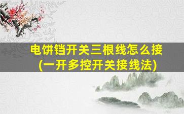电饼铛开关三根线怎么接(一开多控开关接线法)