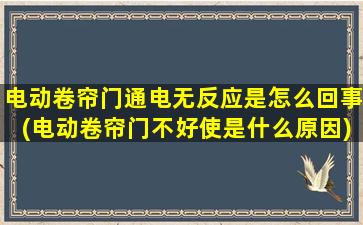 电动卷帘门通电无反应是怎么回事(电动卷帘门不好使是什么原因)