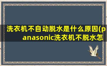 洗衣机不自动脱水是什么原因(panasonic洗衣机不脱水怎么解决)