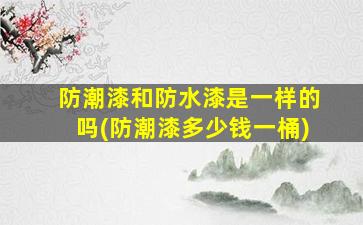 防潮漆和防水漆是一样的吗(防潮漆多少钱一桶)