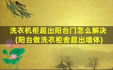 洗衣机柜超出阳台门怎么解决(阳台做洗衣柜舍超出墙体)