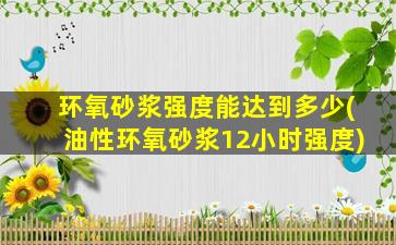 环氧砂浆强度能达到多少(油性环氧砂浆12小时强度)
