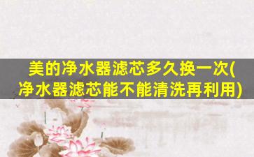 美的净水器滤芯多久换一次(净水器滤芯能不能清洗再利用)