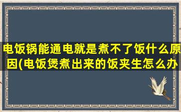 电饭锅能通电就是煮不了饭什么原因(电饭煲煮出来的饭夹生怎么办)