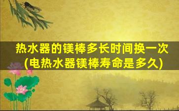 热水器的镁棒多长时间换一次(电热水器镁棒寿命是多久)