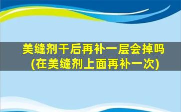 美缝剂干后再补一层会掉吗(在美缝剂上面再补一次)