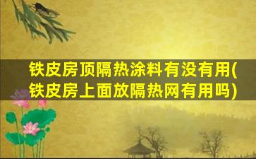 铁皮房顶隔热涂料有没有用(铁皮房上面放隔热网有用吗)