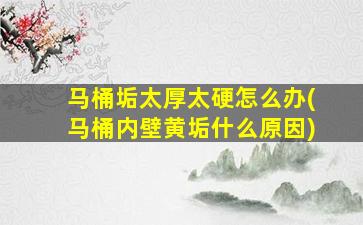 马桶垢太厚太硬怎么办(马桶内壁黄垢什么原因)