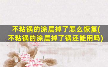 不粘锅的涂层掉了怎么恢复(不粘锅的涂层掉了锅还能用吗)
