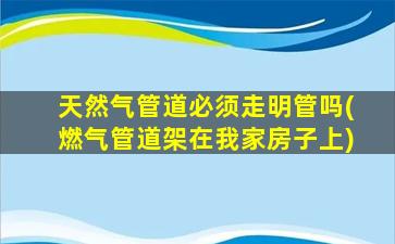 天然气管道必须走明管吗(燃气管道架在我家房子上)
