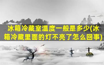 冰箱冷藏室温度一般是多少(冰箱冷藏里面的灯不亮了怎么回事)