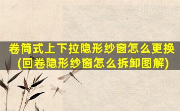 卷筒式上下拉隐形纱窗怎么更换(回卷隐形纱窗怎么拆卸图解)