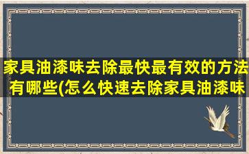 家具油漆味去除最快最有效的方法有哪些(怎么快速去除家具油漆味)