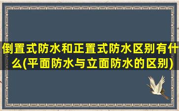 倒置式防水和正置式防水区别有什么(平面防水与立面防水的区别)
