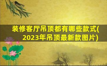 装修客厅吊顶都有哪些款式(2023年吊顶最新款图片)