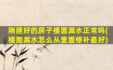 刚建好的房子楼面漏水正常吗(楼面漏水怎么从里面修补最好)