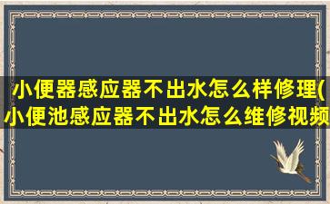 小便器感应器不出水怎么样修理(小便池感应器不出水怎么维修视频)