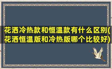 花洒冷热款和恒温款有什么区别(花洒恒温版和冷热版哪个比较好)