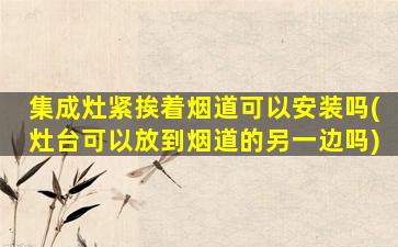 集成灶紧挨着烟道可以安装吗(灶台可以放到烟道的另一边吗)