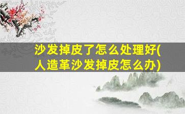 沙发掉皮了怎么处理好(人造革沙发掉皮怎么办)