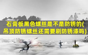石膏板黑色螺丝是不是防锈的(吊顶防锈螺丝还需要刷防锈漆吗)