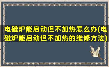电磁炉能启动但不加热怎么办(电磁炉能启动但不加热的维修方法)