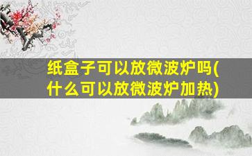 纸盒子可以放微波炉吗(什么可以放微波炉加热)