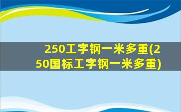 250工字钢一米多重(250国标工字钢一米多重)
