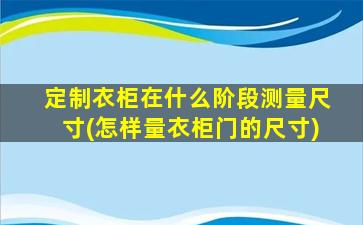 定制衣柜在什么阶段测量尺寸(怎样量衣柜门的尺寸)