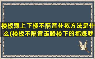 楼板薄上下楼不隔音补救方法是什么(楼板不隔音走路楼下的都嫌吵)