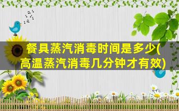 餐具蒸汽消毒时间是多少(高温蒸汽消毒几分钟才有效)