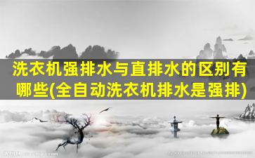 洗衣机强排水与直排水的区别有哪些(全自动洗衣机排水是强排)