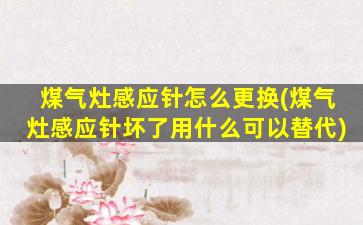 煤气灶感应针怎么更换(煤气灶感应针坏了用什么可以替代)