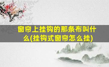 窗帘上挂钩的那条布叫什么(挂钩式窗帘怎么挂)